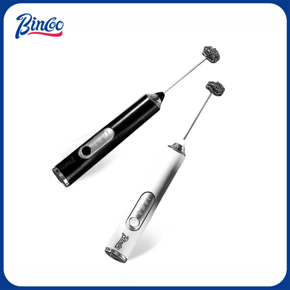 Electric Milk Frother Handheld - Bincoo Digitaler Handmilchaufschäumer, Elektrischer Getränkemixer, Milchrührer,
