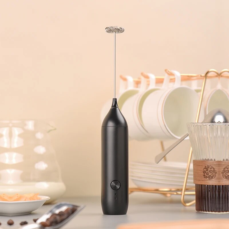 Portable Blender Usb Rechargeable - Elektrischer Milchaufschäumer, Kaffeeaufschäumer, USB-C, wiederaufladbar, elektrischer