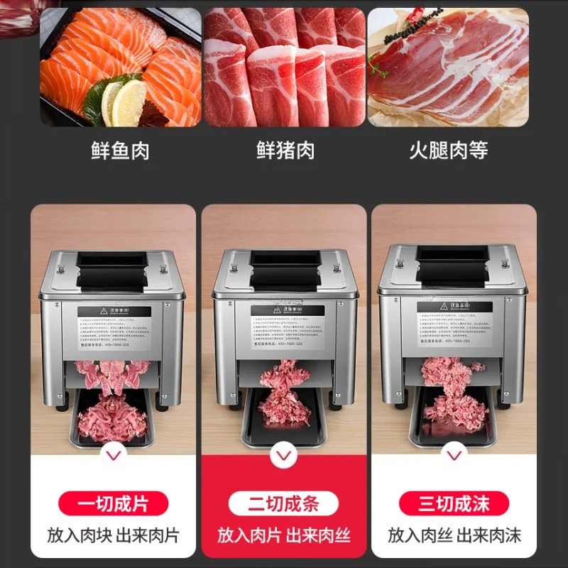 Automatic Meat Slicer Home - Elektrische Fleischschneidemaschine für Gewerbe und Haushalt,