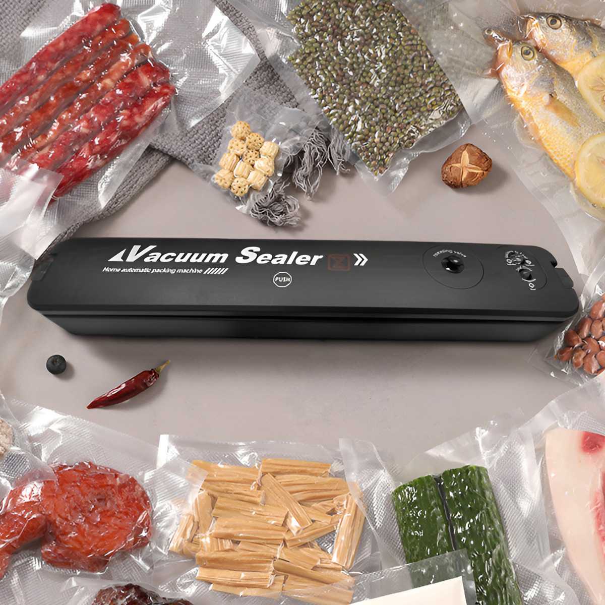 Food Vacuum Sealer Machine - 220V EU-Stecker Lebensmittel-Vakuumiergerät Verpackungsmaschine mit 10