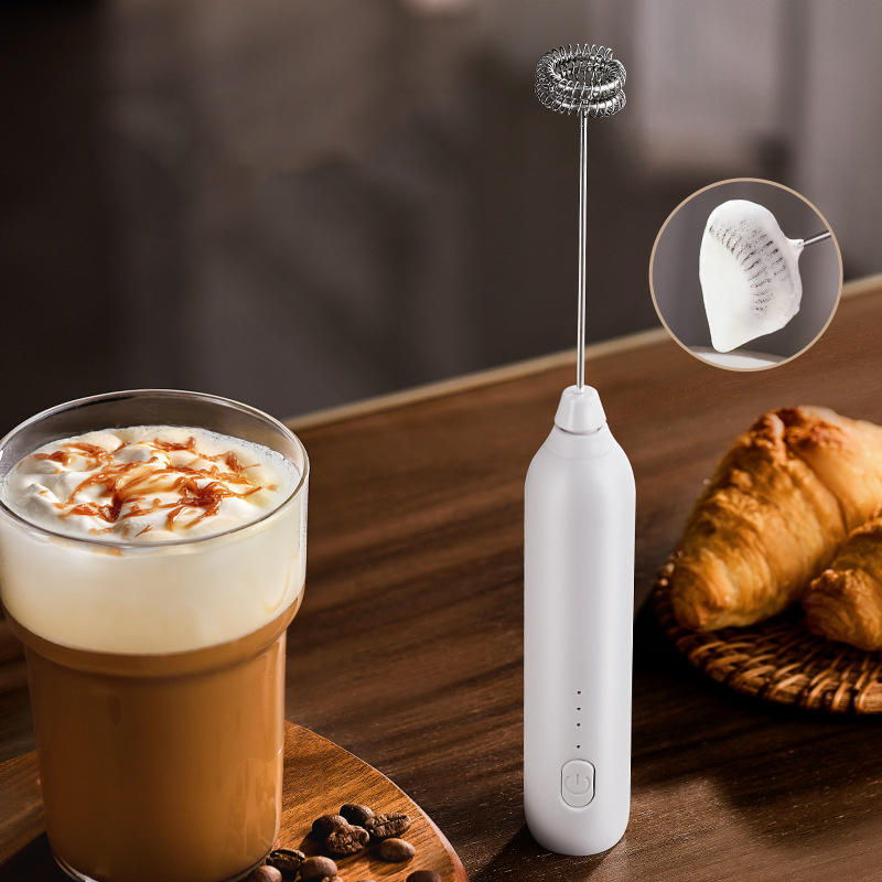Electric Milk Frother Handheld - Elektrischer Kaffee-Milch-Schaum-Mixer, Handrührgerät für Eier, Kaffee-Sahne-Mixer