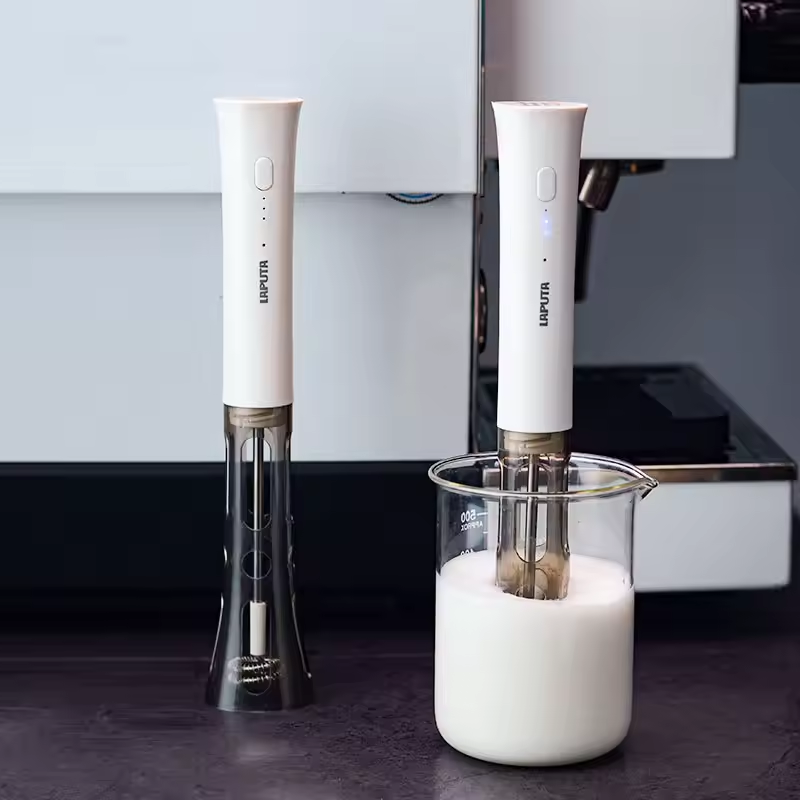 Electric Milk Frother Handheld - Elektrischer Milchaufschäumer, handgeführt, USB-wiederaufladbar, Kaffeeschaum-Maker, Latte-Cappuccino-Mixer,
