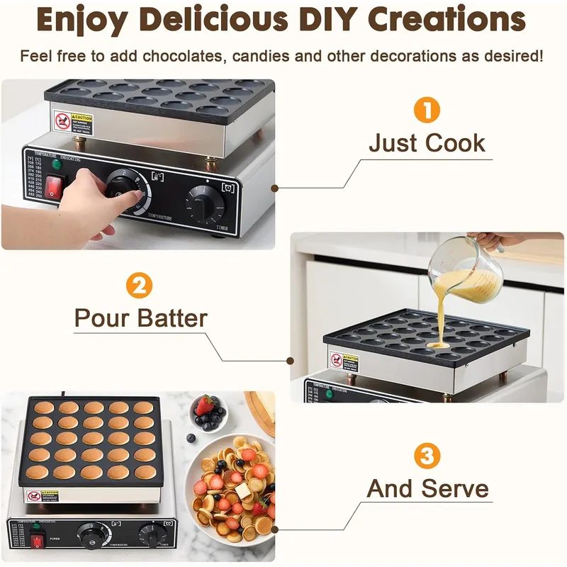 Mini-Pfannkuchen-Maker Kommerz – Mini Waffle Maker Machine Bewertung und Preis