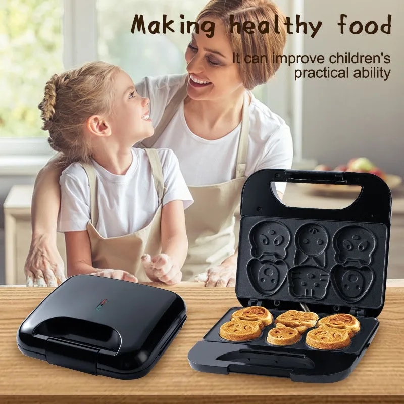 Haushalts-Cartoon-Keksmaschine – Mini Waffle Maker Machine Bewertung und Preis